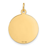 14K HAPPY ANNIVERSARY 20mm Engravable Disc Charm A1953