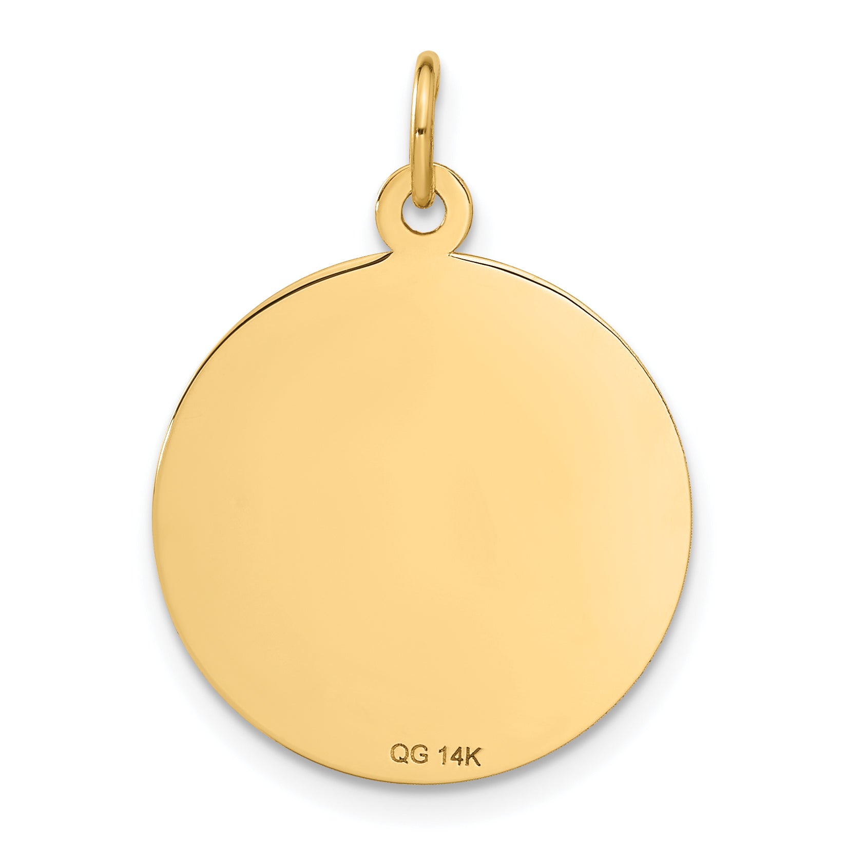 14K HAPPY ANNIVERSARY 20mm Engravable Disc Charm A1953