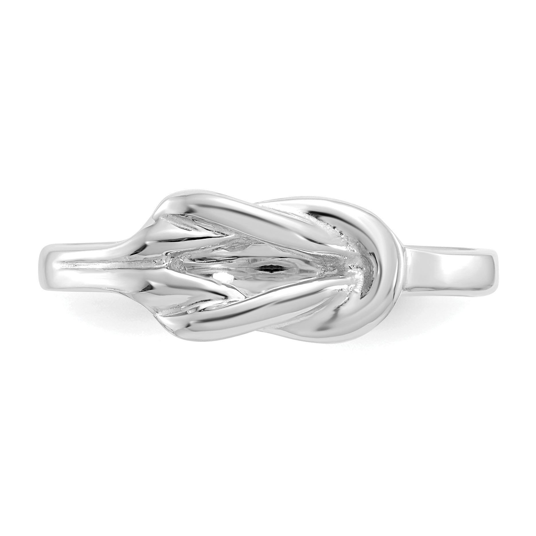14K White Gold Freeform Knot Ring K4600W