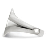 14k White Gold 15.0x18.5mm Closed Back Mens Signet Ring RS551