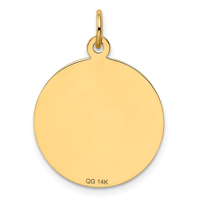 14k HAPPY GRADUATION DAY Engravable Disc Charm XAC698