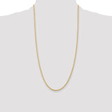14K 10 Inch 2.25mm Diamond-cut Quadruple Rope Lobster Clasp Anklet QTR018