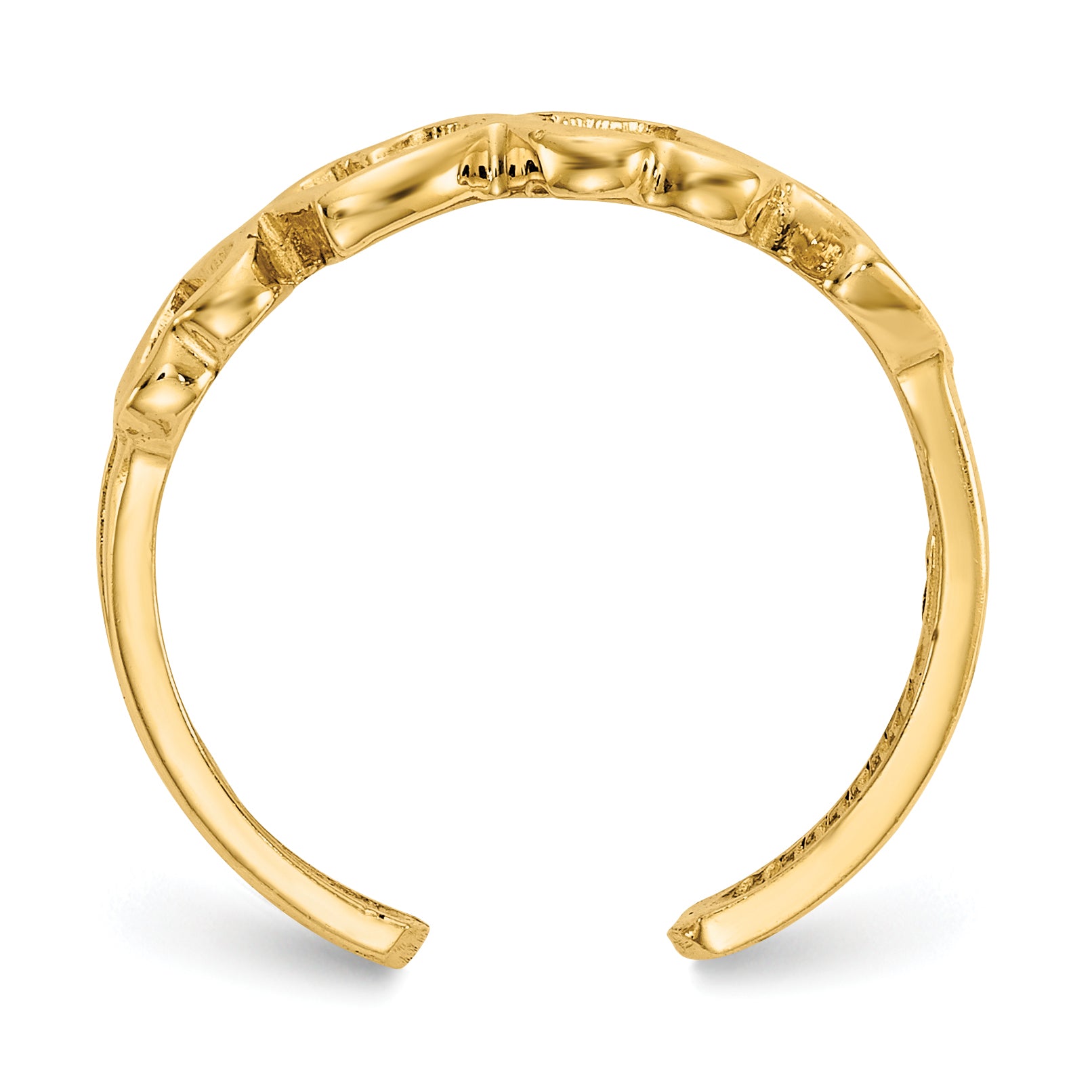 14K Open Hearts Toe Ring K3837
