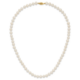 14k 6-7mm White Near-Round Freshwater Cultured Pearl 16 inch Necklace WPN060