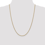 14K 26 inch 1.5mm Semi-Solid Round Box with Lobster Clasp Chain BC140