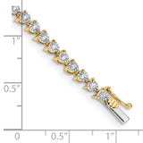 14k White Gold Complete 1 carat Diamond Illusion Setting 7 inch Tennis Bracelet BM4655