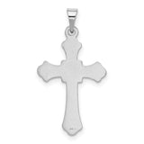 14k White Gold Budded Cross Charm XR474