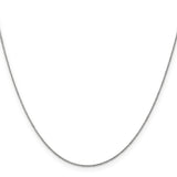 14K White Gold 14 inch .75mm Cable with Spring Ring Clasp Pendant Chain PEN143