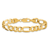 14K 22 inch 8.75mm Concave Open Figaro with Lobster Clasp Chain LFG220