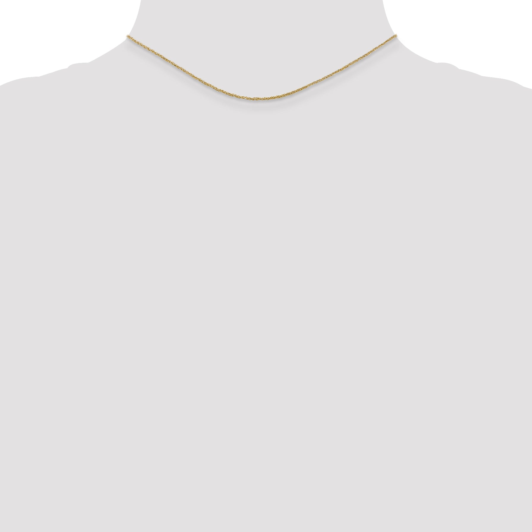14K 14 inch 1.1mm Ropa with Spring Ring Clasp Chain RPA020
