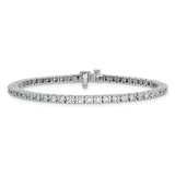 14k White Gold Complete 2.18 carat Round AA Diamond 4-prong 7 inch Tennis Bracelet X731WAA