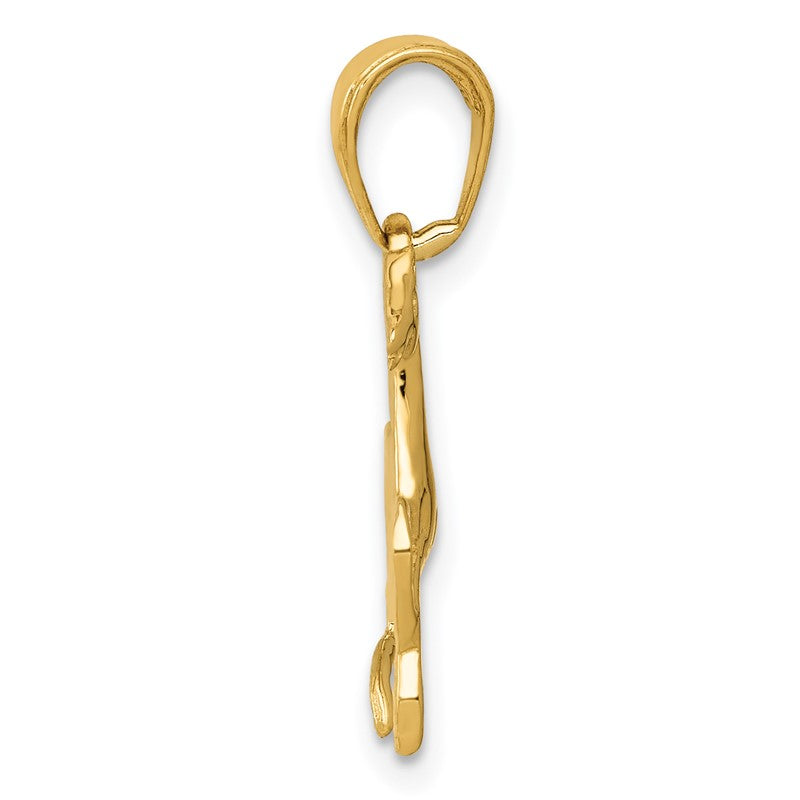 14k Jumping Horse Pendant K3338