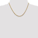 14K 26 inch 2.9mm Flat Beveled Curb with Lobster Clasp Chain FBU080