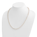 14k 6-7mm White Round Akoya Saltwater Cultured Pearl 16 inch Necklace PL60AA