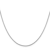 14K White Gold 26 inch .95mm Box with Lobster Clasp Chain WLB095