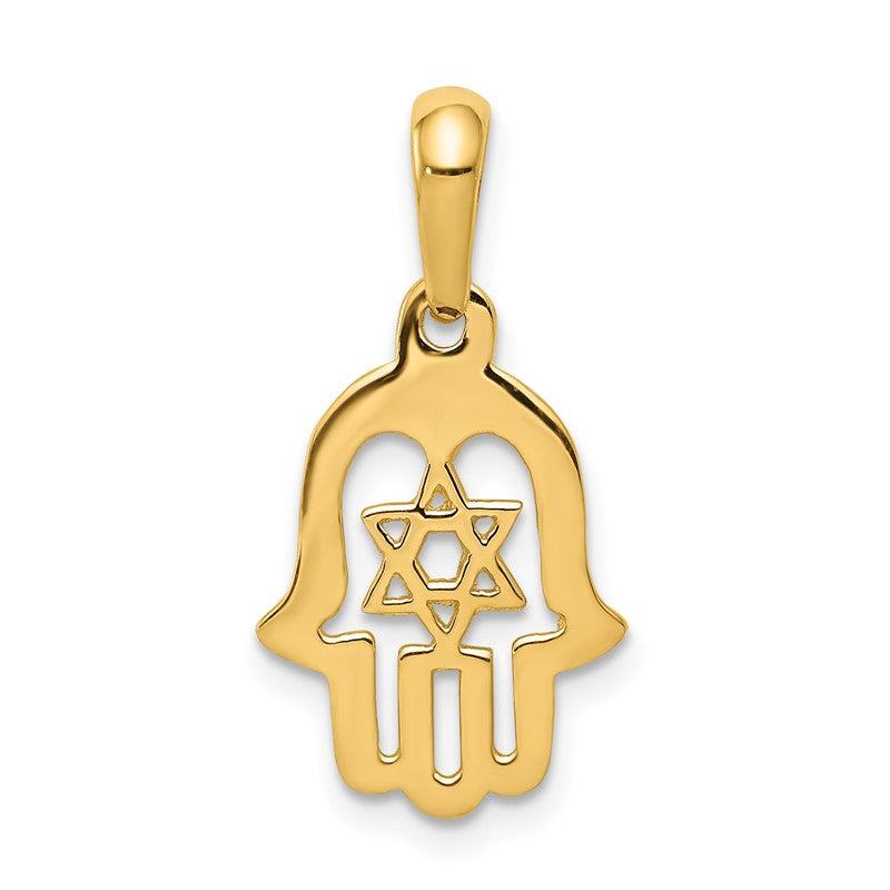 14k Star of David Chamseh Pendant D1714