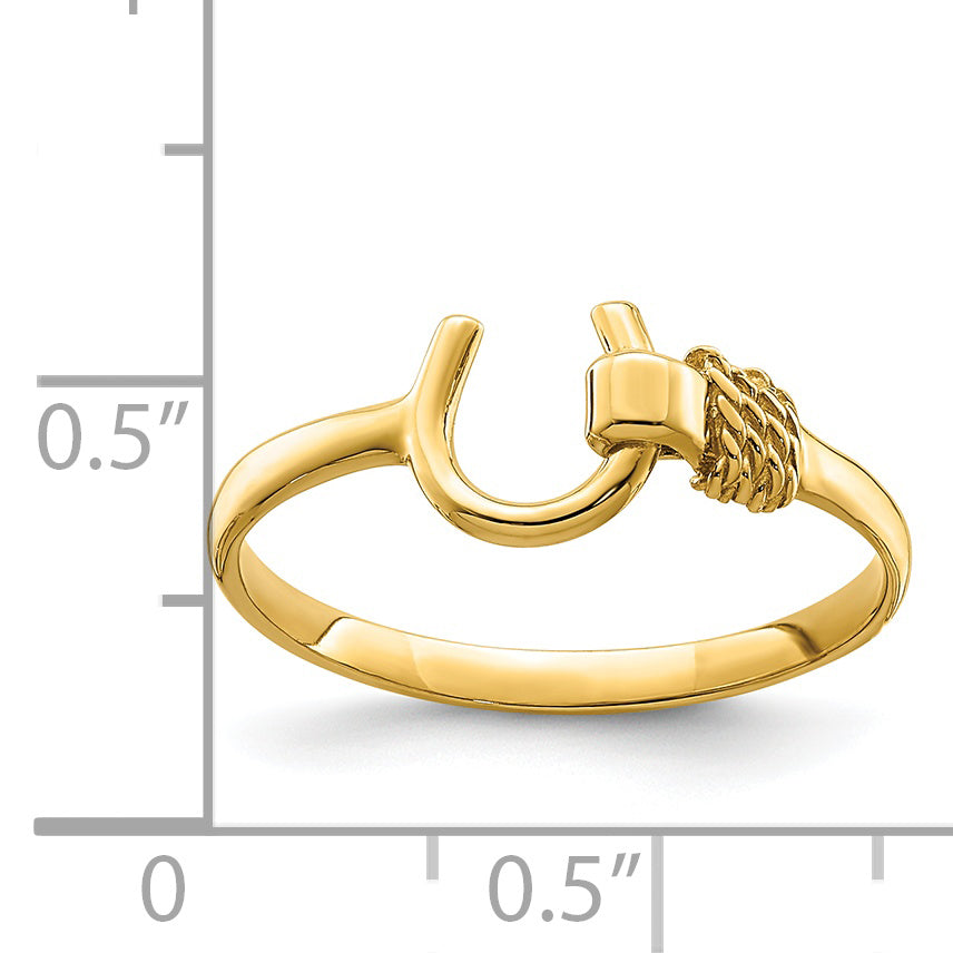 14K Horseshoe Ring R664
