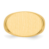 14k 19.0x13.0mm Open Back Mens Signet Ring RS257