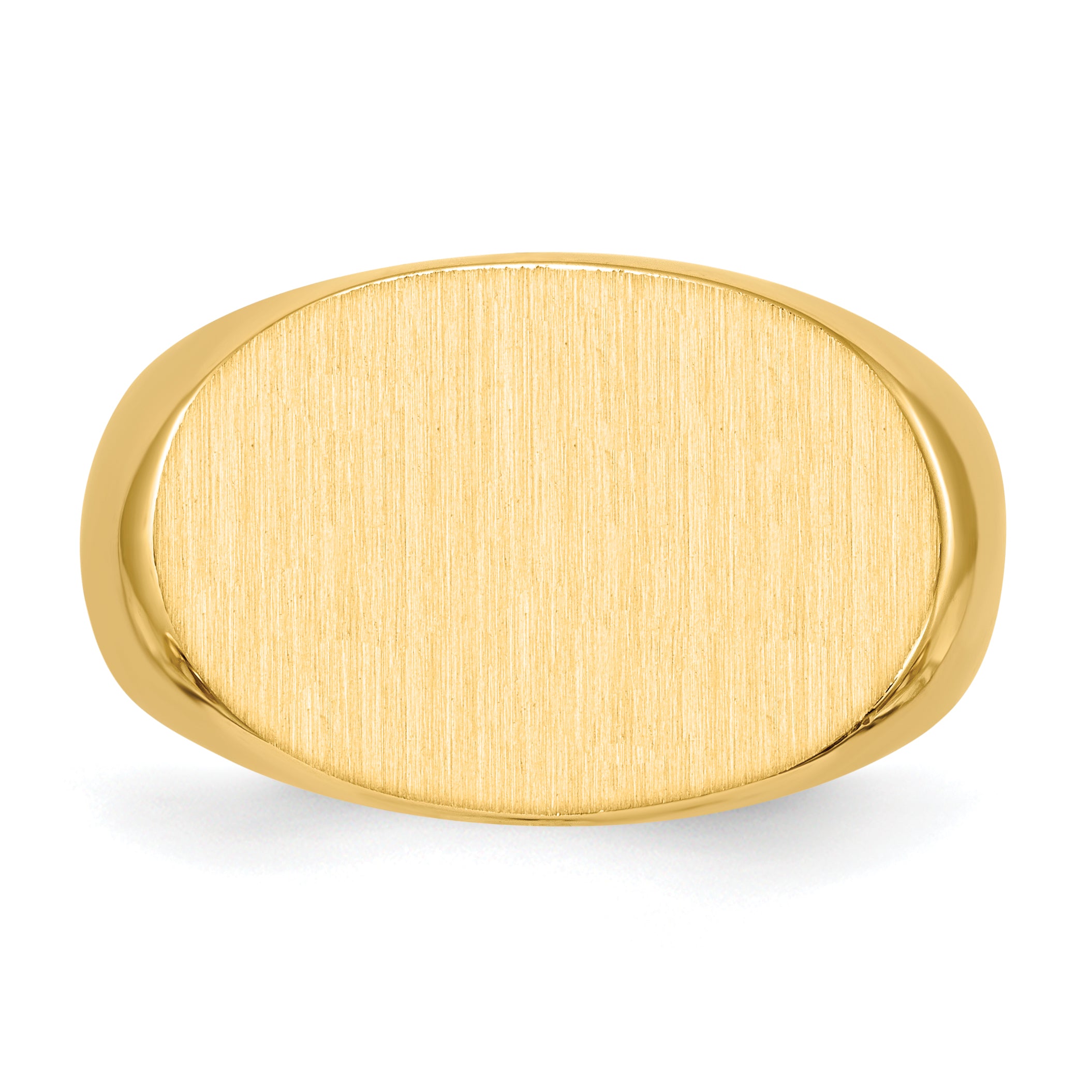 14k 19.0x13.0mm Open Back Mens Signet Ring RS257