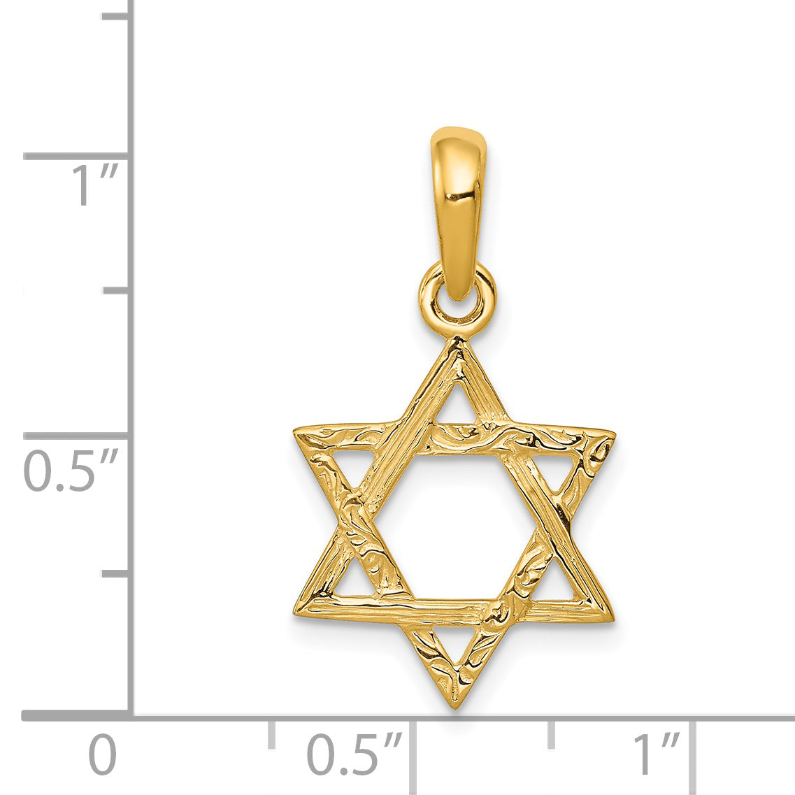 14K Star of David Pendant K533