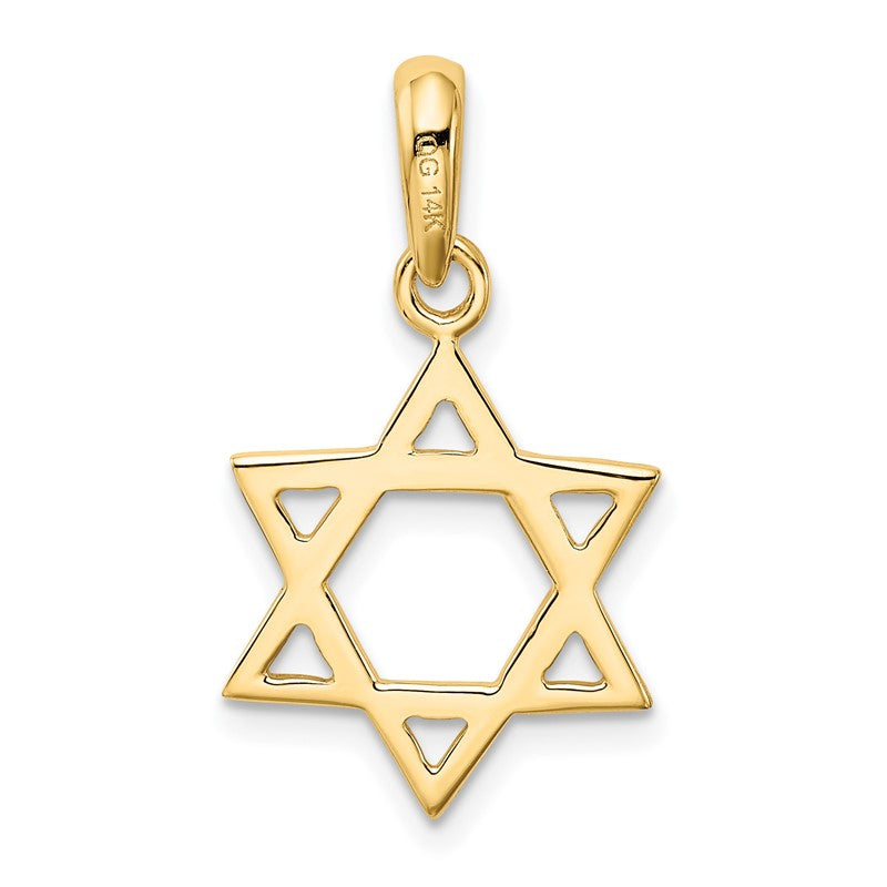 14K Star of David Pendant K533