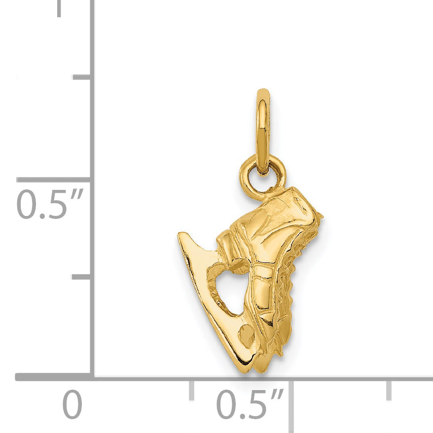 14k 3-D Pair Of Ice Skates Charm A0166