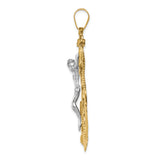 14k Two-tone Large Mariners Crucifix Pendant C1419