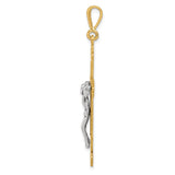 14k Two-tone Crucifix Pendant D870