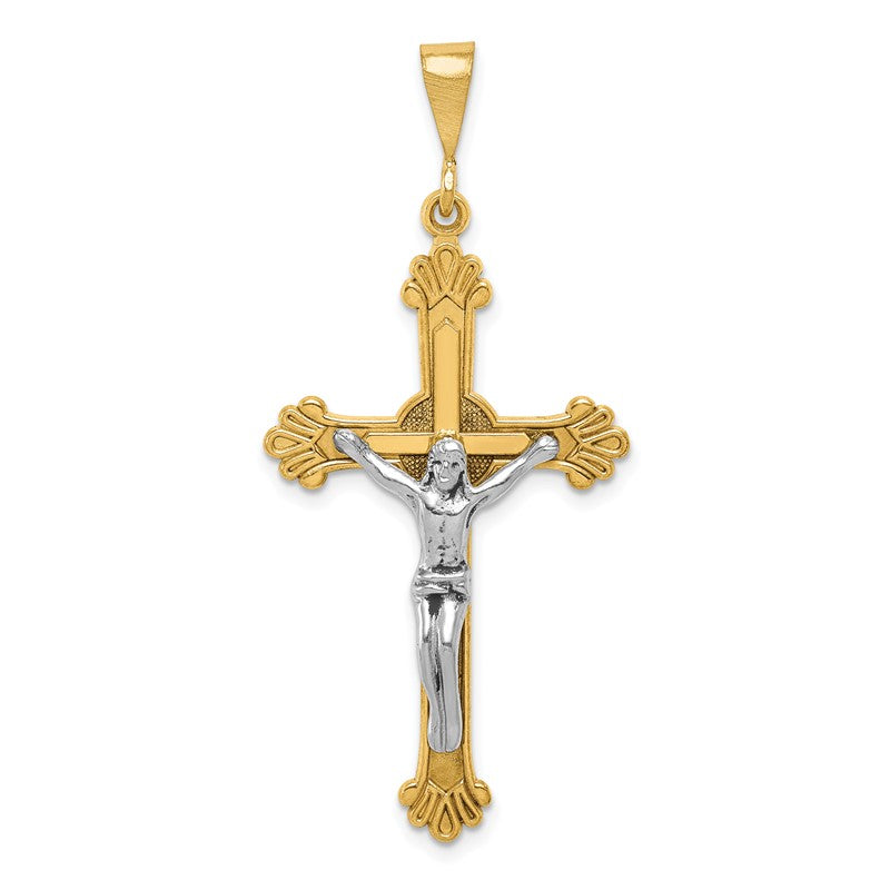 14k Two-tone Crucifix Pendant D870
