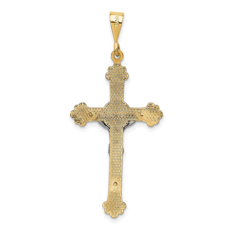 14k Two-tone Crucifix Pendant D870