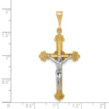 14k Two-tone Crucifix Pendant D870