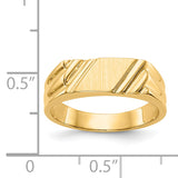 14k 12.0 x 6.0mm Open Back Signet Ring CH190