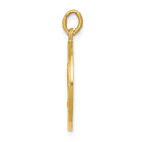 14k Polished and Satin Solid Saint Andrew Medal Pendant XR616