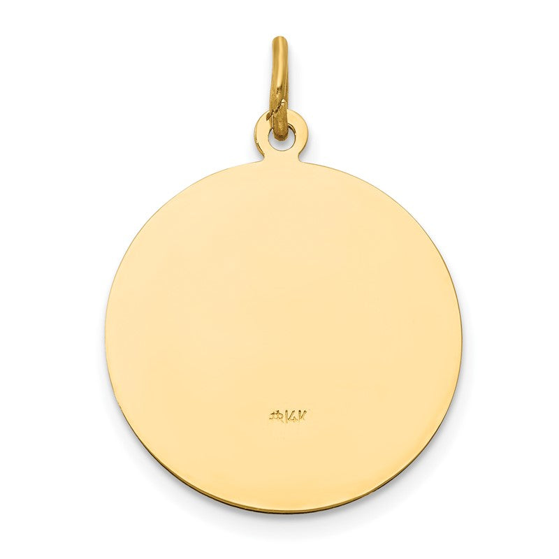 14k Polished and Satin Solid Saint Andrew Medal Pendant XR616