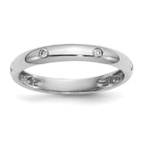 14k Rose Gold 3mm 6-stone 1/10 carat Diamond Band RM5621