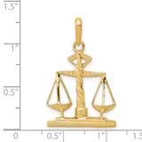 14k Scales of Justice Pendant K1789