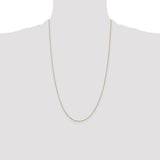 14K 14 inch .8mm Diamond-cut Cable with Lobster Clasp Chain PEN41L
