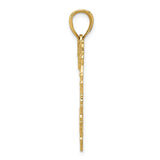 14K Polished Floral Border Heart Pendant C2149