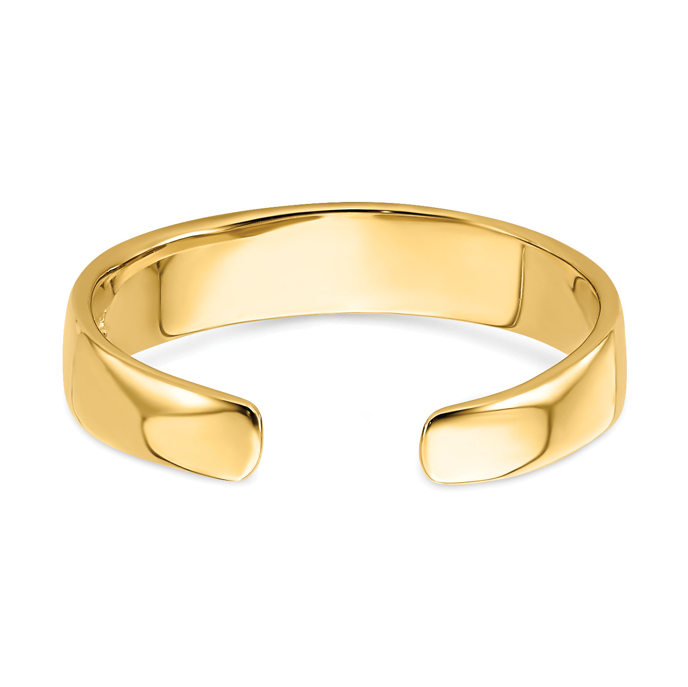 14K Adjustable Polished 3mm Band Toe Ring R567