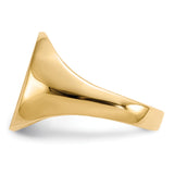 14k 12.0x13.5mm Closed Back Signet Ring RS142