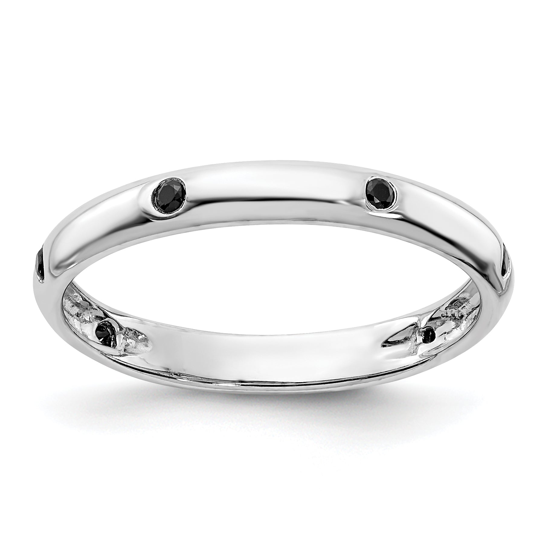 14k Rose Gold 3mm 6-stone 1/10 carat Diamond Band RM5621