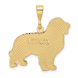 14k Textured Golden Retriever Dog Pendant K3401