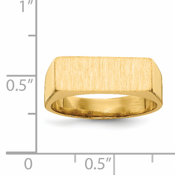 14k 16.0x6.0mm Closed Back Signet Ring RS415