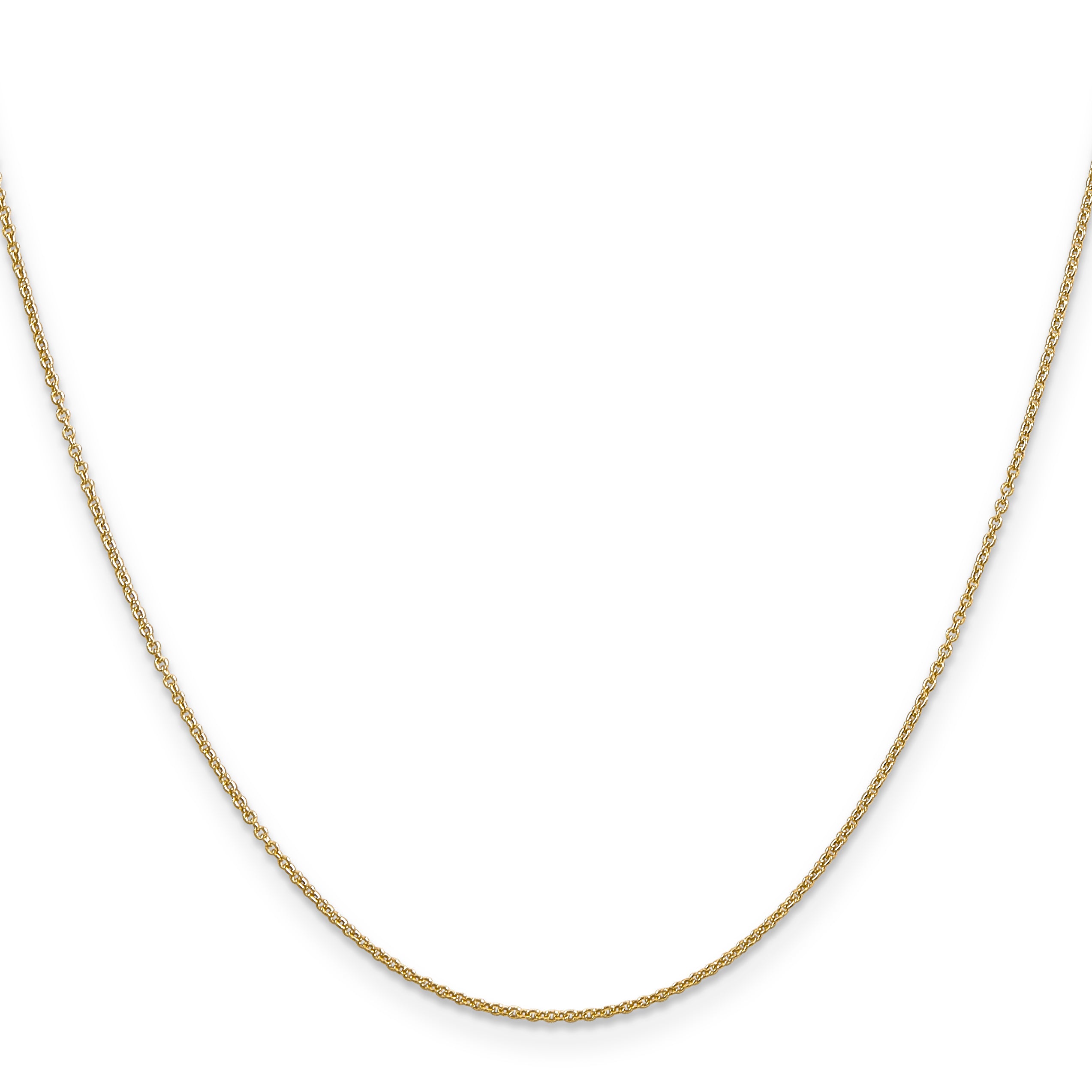 14K 14 inch .9mm Cable with Spring Ring Clasp Chain PEN190
