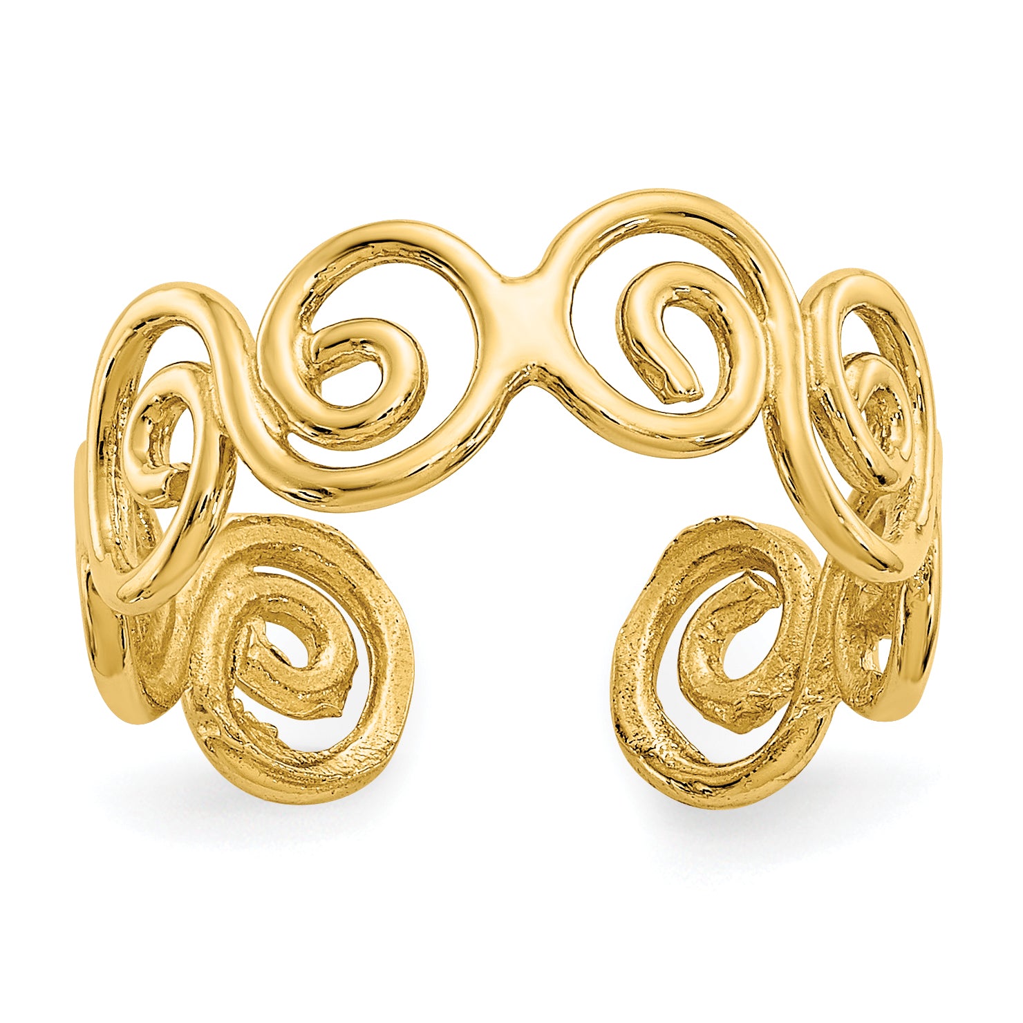 14k Scroll Toe Ring D1943