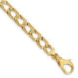 14K 18 inch 8.6mm Hand Polished Fancy Link with Fancy Lobster Clasp Chain LK393