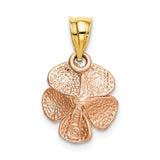 14k Two-tone Rose Charm D617