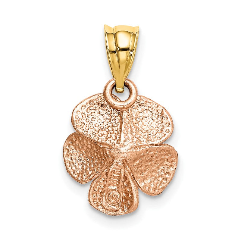14k Two-tone Rose Charm D617