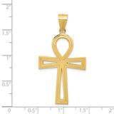 14k Large Ankh Cross Pendant C175