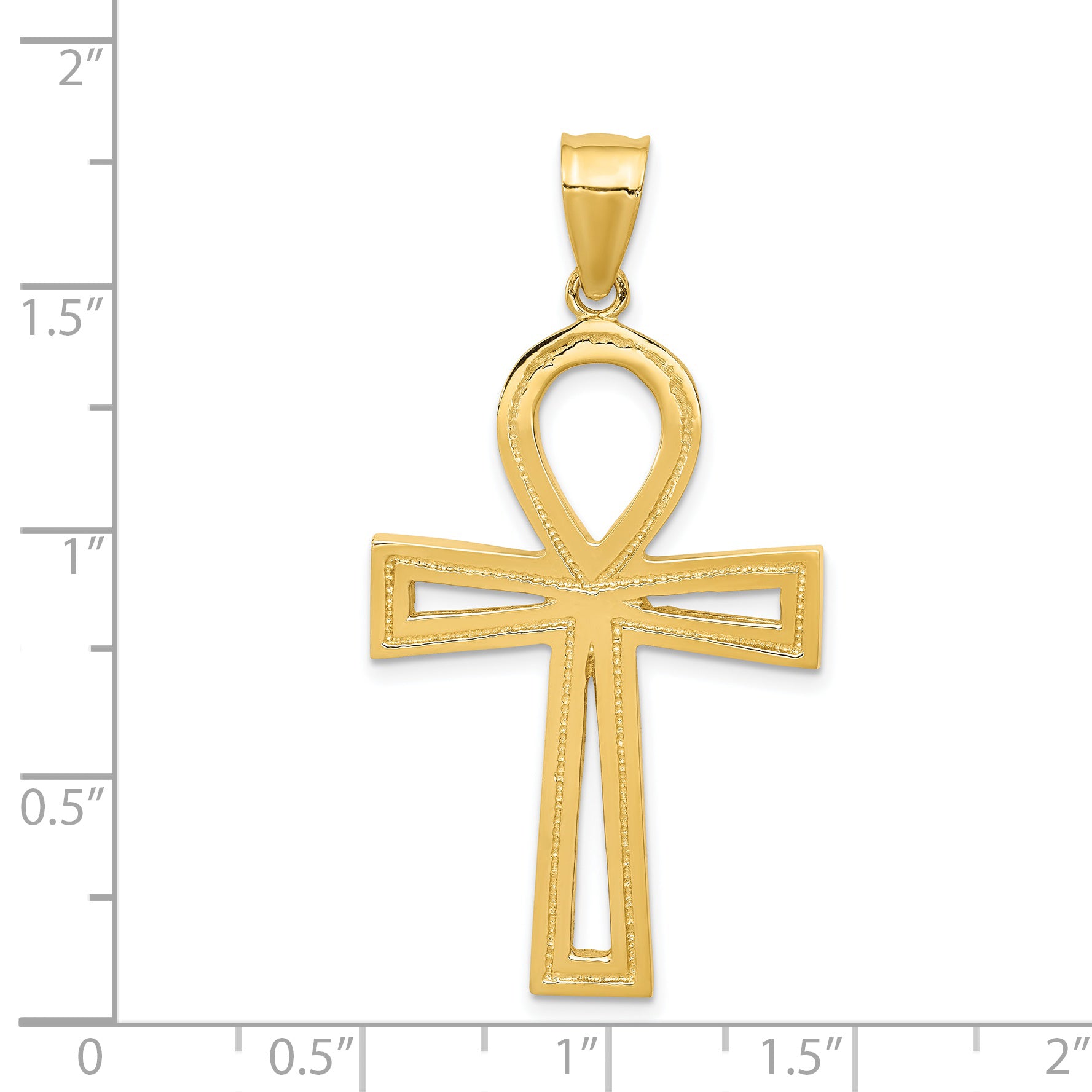 14k Large Ankh Cross Pendant C175